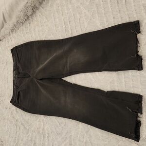Faded black Sound/Style high rise, kick, straight leg jeans size 12!